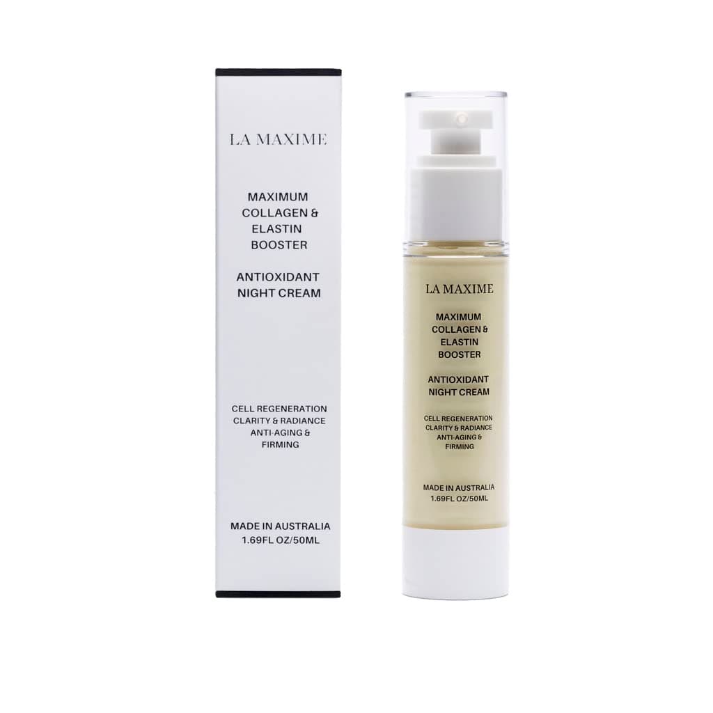 LA MAXIME Antioxidant Night Cream - Anti Aging Face Moisturizer For Women and Men, Maximum Elastin & Collagen Face Cream - 100% Natural Vegan Facial Skin Care Products and Face Moisturizers (1.69 fl oz)