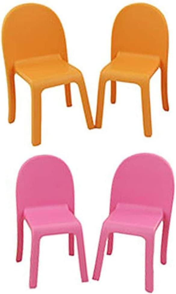 Replacement Parts for Barbie Dollhouse Series ~ Barbie Dreamhouse FHY73 - Replacement Parts ~ 2 Pink and 2 Orange Chairs