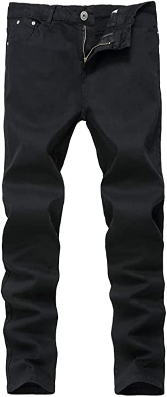 HUNGSON Mens Slim Fit Jeans Skinny Stretch Denim Pants for Men Straight Fit