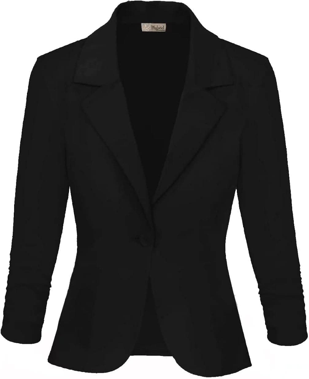 Hybrid Women's Casual Work Office Stretch Ponte Blazer Jacket Made in USA