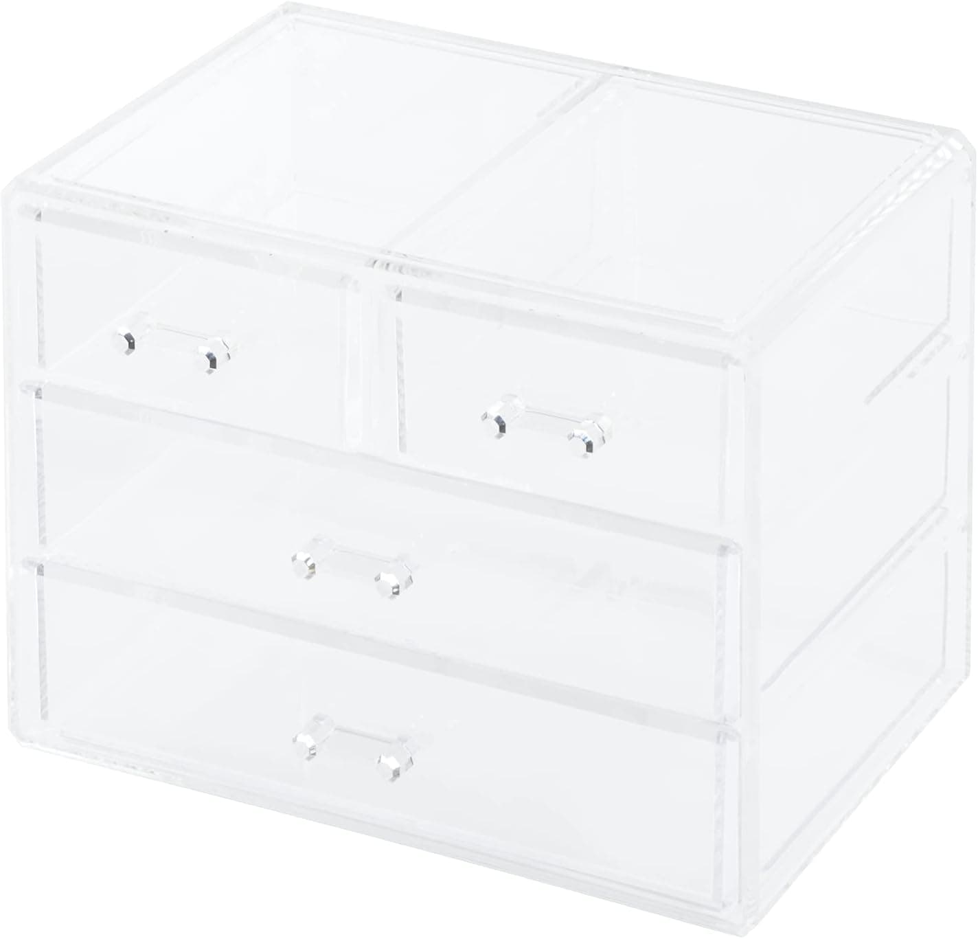 Richards Homewares 987856 Clearly Chic 4 Drawer Large Stackable Cosmetic Organizer by,Clear,Average,RIC-987856