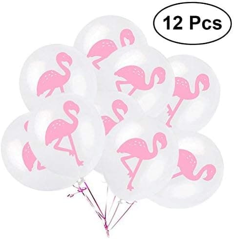 TINKSKY 12pcs Flamingo Balloons Latex Balloons Flamingo Birthday Party Supplies Decorations (Flamingo)