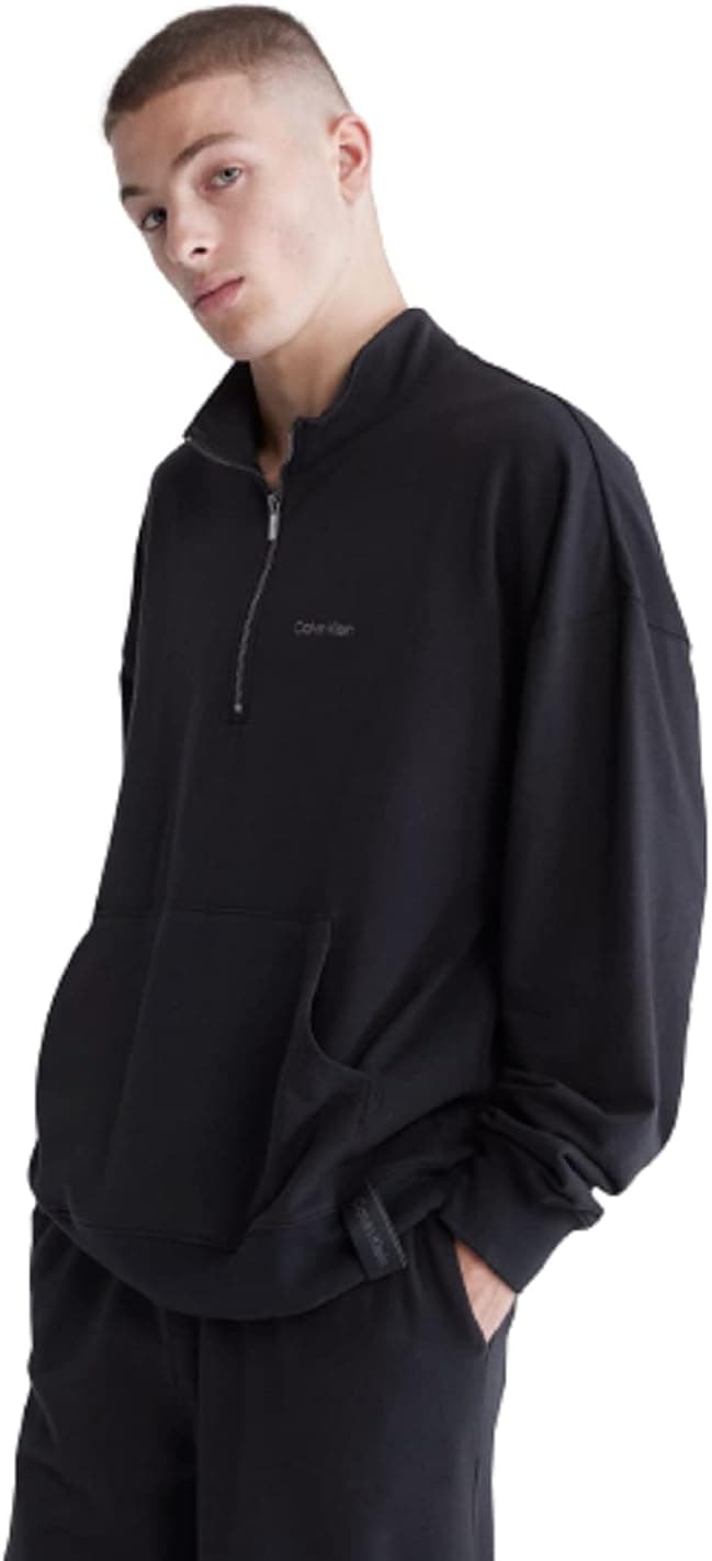 Calvin Klein Men's Modern Cotton Lounge 1/4 Zip Sweatshirt