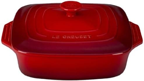 Le Creuset Stoneware Covered Square Casserole, 2.75 qt. (9.5"), Cerise
