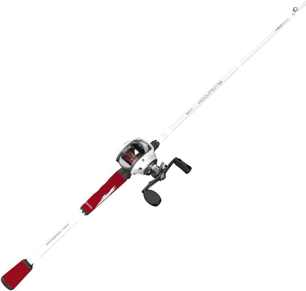 Quantum Accurist S3 PT Baitcast Reel and Fishing Rod Combo, 7-Feet 2-Inches Medium-Heavy, 7.0:1, Right Hand, Size 100