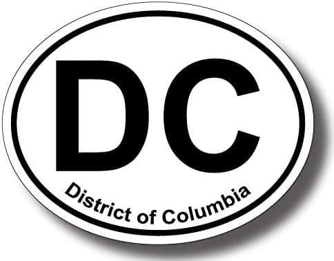 Washington DC Oval; Oval Shaped Bumper Sticker