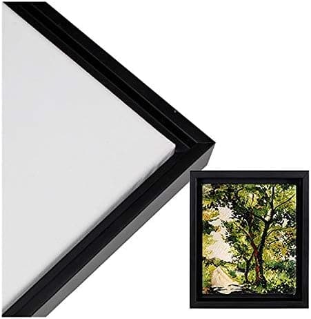 Creative Mark Illusions Floater Frame for 3/4 Inch Depth Stretched Canvas Paintings & Artwork - [Black - 8x10]
