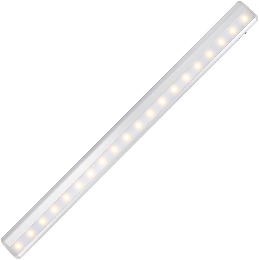 KEDSUM Rechargeable PIR Motion Sensor Cabinet Light 20-LED USB Charging Night Light/Stairs Light with Magnetic Strip,DIY Stick-on Wall Lamp for Kitchen Cupboard Closet Wardrobe -Warm White Lights
