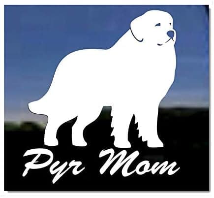 Pyr Mom ~ Great Pyrenees Dog Vinyl Window Decal Sticker