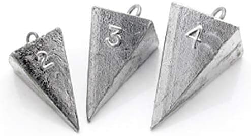Stellar Pyramid Sinker Fishing Weights, Fishing Sinkers for Saltwater Freshwater Fishing Gear Tackle (Variety, 3 Pack)