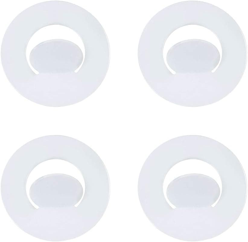 Heavy Duty Wall Adhesive Hooks for Coat Robe Towel Steel Hanger Rustproof Waterproof Decorative Wall Hooks Bathroom Kitchen Office, White 4 Pieces