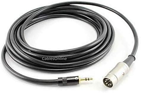 CablesOnline 15ft 7-Pin Din Male to 3.5mm(1/8in) Stereo Male Professional Premium Grade Audio Cable for Bang & Olufsen, Naim, Quad.Stereo Systems (BO-815N)