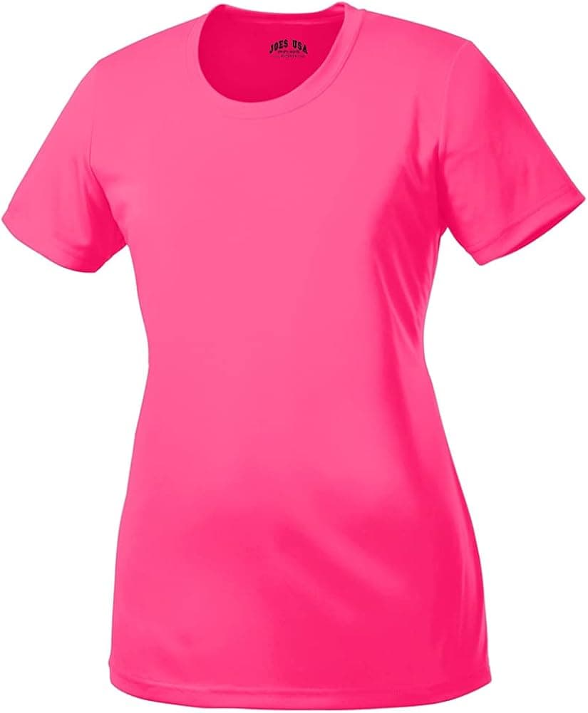 Joe's USA Women's Athletic All Sport Training T-Shirt in 20 Colors. Sizes XS-4XL