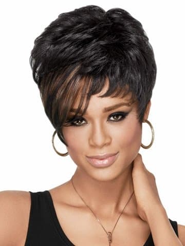 TopWigy 11" 28 CM Women's Short Curly Wigs Synthetic Hair Wig Pre-blended Style Wig Costume Wigs Daily Wigs for African American Womens+ Wig Cap 1B/30#