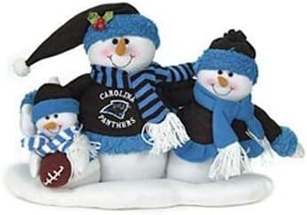 Carolina Panthers Table Top Snow Family Each Features Three Plush Snowpeople