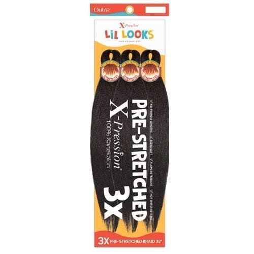 Outre Xpression Lil Looks 3X PRE STRETCHED CALMING BRAID 32" (5-Pack, 1)