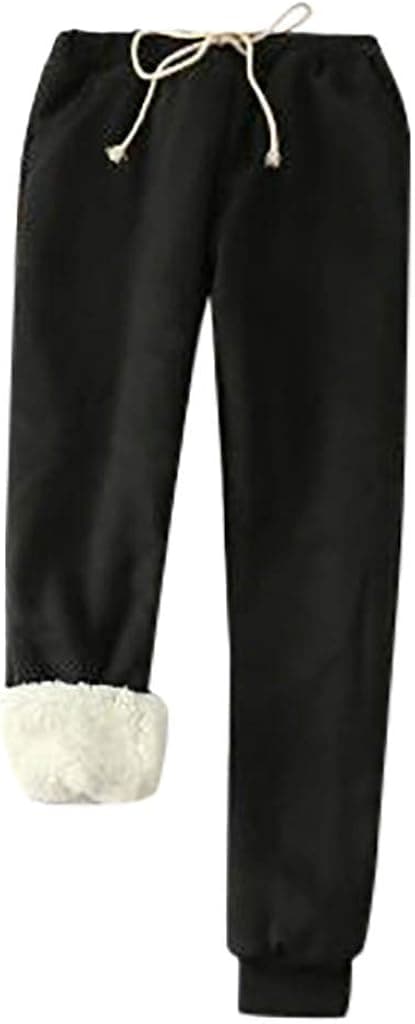 Vedolay Women’s High Waisted Baggy Sweatpants Fleece Lined Lounge Pants Comfy Drawstring Thermal Joggers with Pockets
