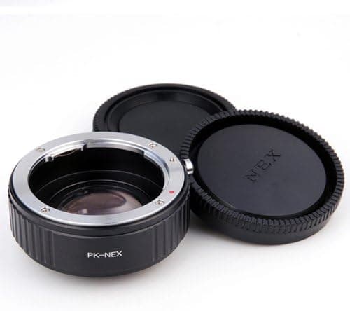 Pixco Pro Focusing Infinity Focal Reducer Speed Booster with Optical Glass Lens Adapter for Pentax K PK to Sony E Mount NEX-7 NEX-C3 NEX-5 NEX-VG10