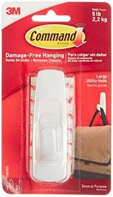 Command General Purpose Large Utility Hook, 5 lb. 1 ea (Pack of 6)