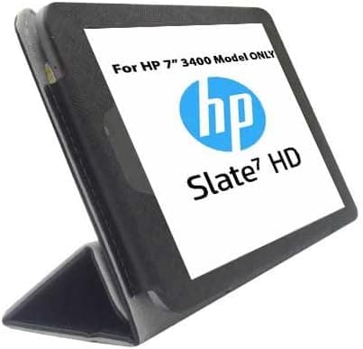 HappyZone PU Leather Case Cover For HP Slate 7 HD (Model 3400US), Black