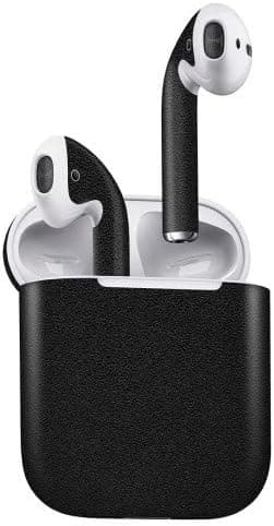 AirPod Skins & Silicone Charging Case Cover | Easy Install | Customize and Protect | Free Lifetime Replacements | Max Coverage | Compatible with Apple AirPods Accessories (Matte Black Case & Skin)