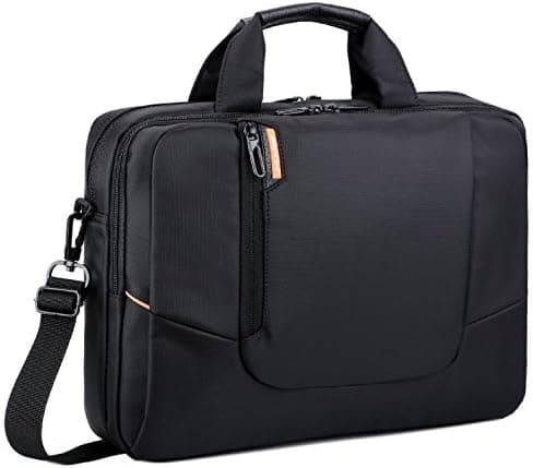 BRINCH(TM) 18.4 inch New Soft Nylon Waterproof Laptop Computer Case Cover Sleeve Shoulder Strap Bag with Side Pockets Handles and Detachable for Laptop/Notebook/Netbook/Chromebook,Colour Black