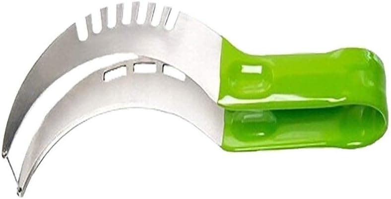 Stellar Homeware Watermelon Slicer and Kitchen Utensils Bundle - 8 Items: 1 Watermelon Slicer and Fruit Server, 1 Melon Baller Scoop with a Fruit Carving Knife, 1 Apple Corer and 5 Fruit Forks
