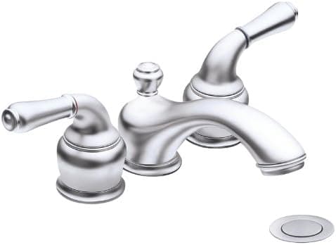 Moen T4560PM Monticello Two-Handle Low Arc Bathroom Faucet without Valve, Platinum