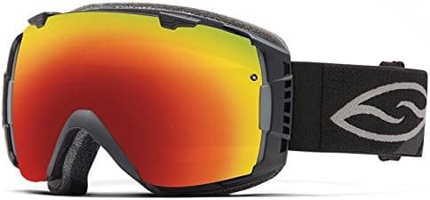 Smith IO Interchangeable Goggles with Bonus Lens Black/Red Sol X Mirror, One Size