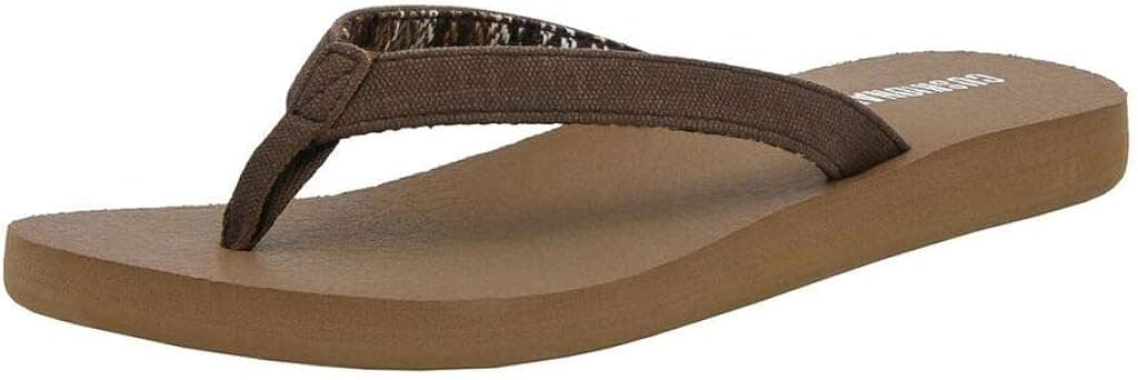 CUSHIONAIRE Women's Dannie Yoga Mat Flip-Flop Sandal with +Comfort & Wide Widths Available