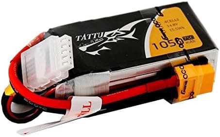 Tattu 14.8V 75C 4S 1050mAh LiPo Battery Pack with XT60 Plug for Gemini Vortex RC Heli Airplane UAV Drone FPV