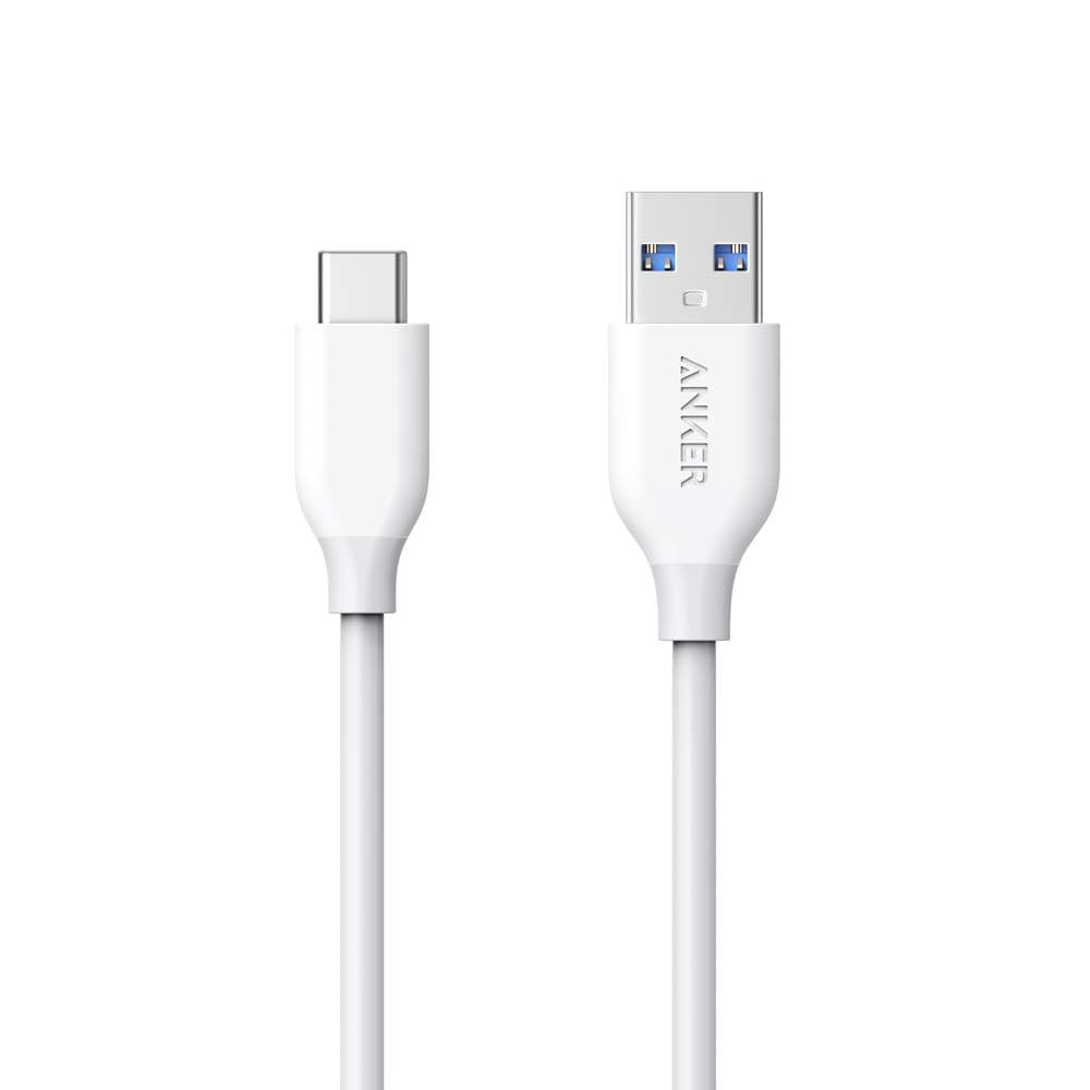 Anker USB C Cable, Powerline USB 3.0 to USB C Charger Cable (3ft) with 56k Ohm Pull-up Resistor for Samsung Galaxy Note 8, S8, S8+, S9, Oculus Quest, Sony XZ, LG V20 G5 G6, HTC 10 (White)