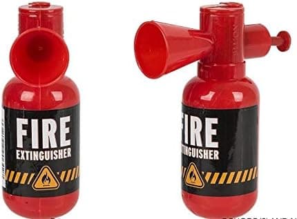 HAPPY DEALS ~ 12 Pc Fireman Party Favors Lot -Includes (12) Fire Extinguisher Water Squirt Guns