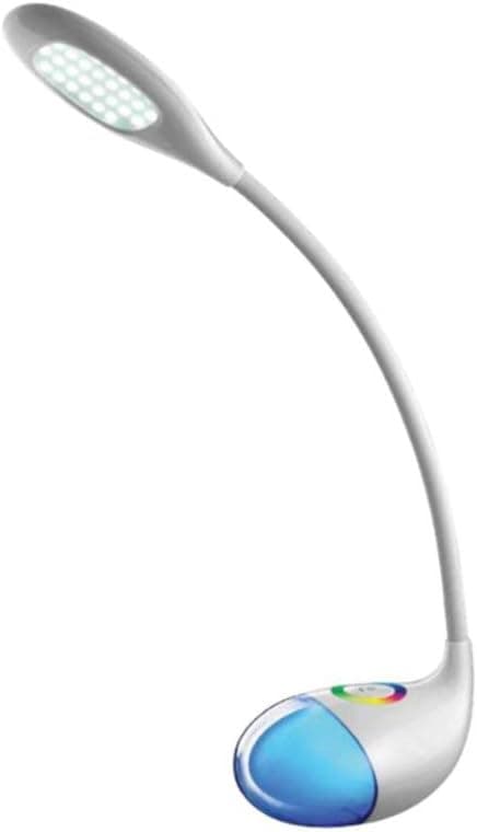 PureOptics LED Desk Lamp with Color Changing RGB Base, 4 Dimming Levels, Flexible Neck (VLED1604)