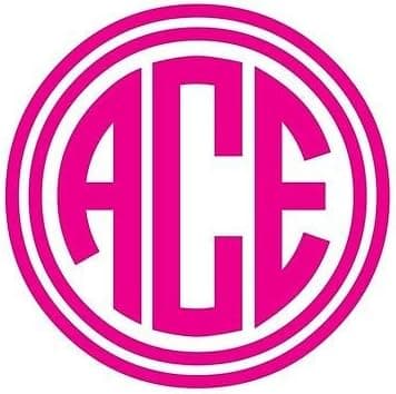 Personalized Double Circle Monogram Vinyl Decal Sticker
