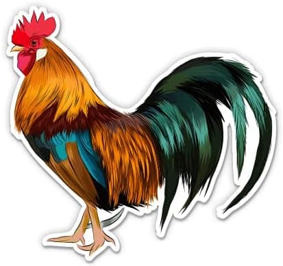 Rooster - 12" Vinyl Sticker Waterproof Decal