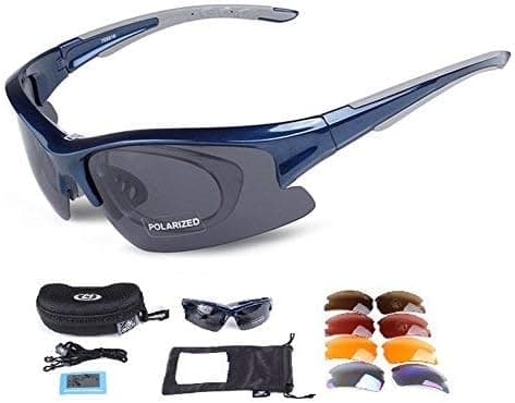 Lorsoul Polarized Sports Sunglasses with 5 Lenses Tr90 Glasses for Men Cycling
