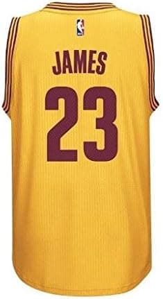 adidas Lebron James Gold Swingman Cavs Jersey (7470A-3CC)