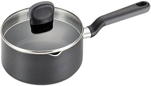 T-fal A68824 Soft Sides Nonstick Thermo-Spot Dishwasher Safe Oven Safe Sauce Pan Cookware, 3-Quart, Black