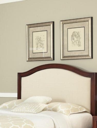 Home Styles Duet King/California King Camelback Headboard, Oyster Microfiber Inset
