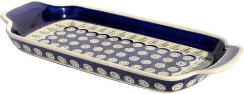 Polish Pottery Bread Tray From Zaklady Ceramiczne Boleslawiec #1282-312, Length: 13.2" Width: 5.75"