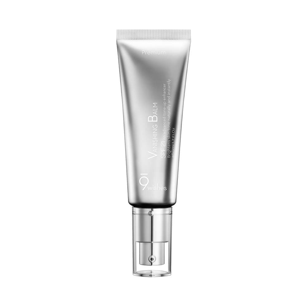 9 wishes Vanishing Balm Premium Tone Up Cream l Anti-aging Glow Moisturizer SPF 21 1.69 oz l Instant Tone-Up Natural Makeup bb cc cream Korean skincare
