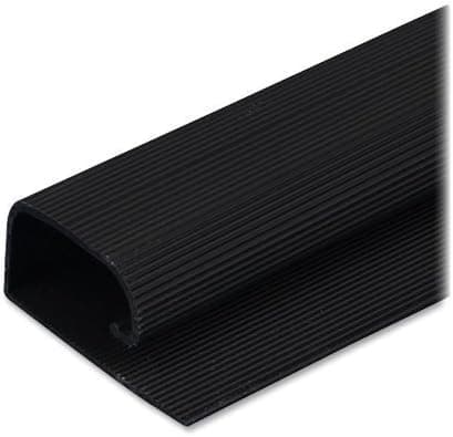 CordAway Channel, Non-Locking, 2-3/8" J Style, 1-1/8" x 48", Self-adhesive, Black, 1/Pack (00205)