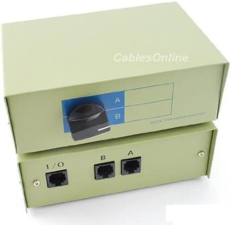 CablesOnline 2-Way A/B RJ45 Metal Rotary Manual Switch Box (SB-034)
