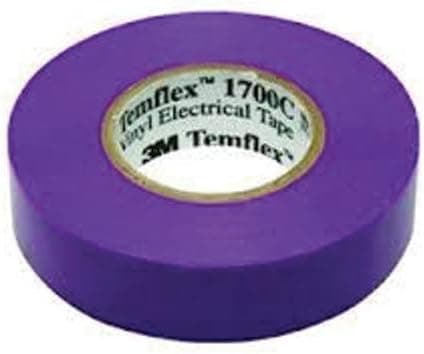 3M Temflex 1700C Purple Insulating Tape - 3/4 in Width x 7 mil Thick - Electrically Insulating - Flame Retardant - 53273 10pk