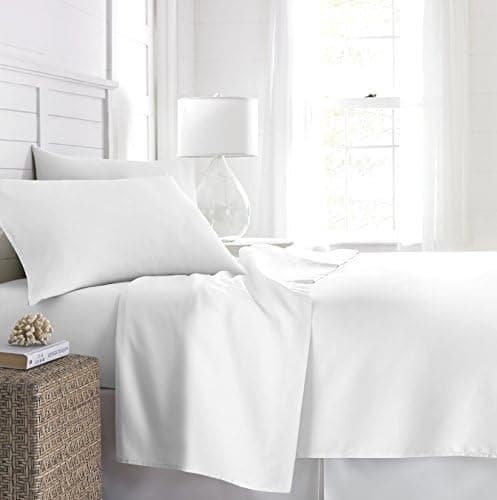 Luxe Boutique Hotel Collection Hypoallergenic Egyptian California King Sheet and Pillow Case Set with Deep Pockets, White