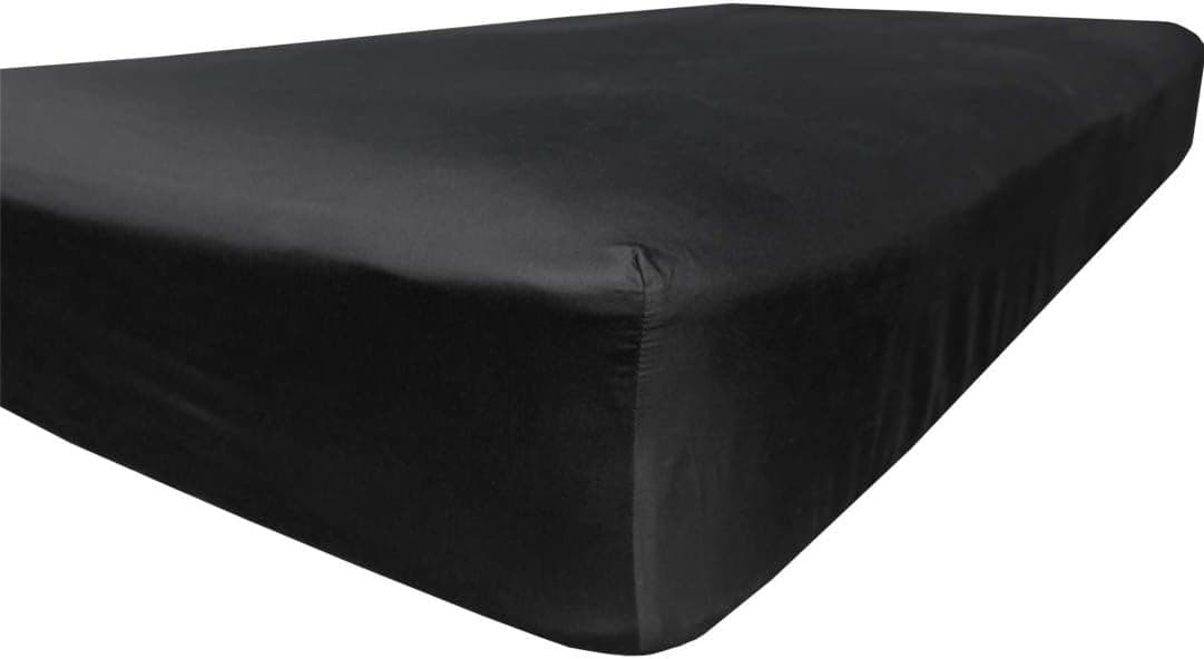 American Pillowcase Twin Size Fitted Sheet Only - 100% Brushed Microfiber - Deep Pocket - Pieces Sold Separately for Set (Black)