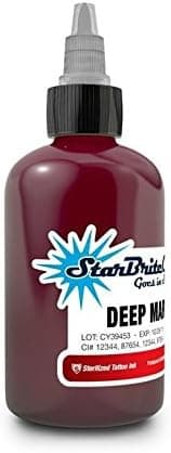 StarBrite Colors Tattoo Ink by Tommy’s Supplies – Deep Maroon – 1/2oz Bottle