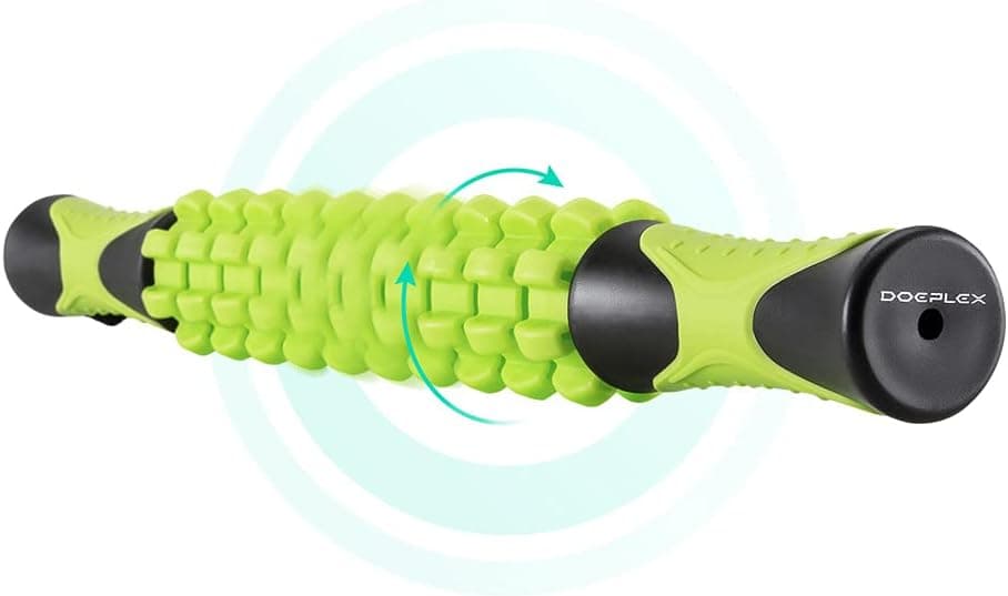 Doeplex Muscle Roller Massage Stick for Athletes, 17.5" Body Massager Soreness, Cramping Pain & Tightness Relief Helps Legs & Back Recovery Tools, Travel Size 17.5 inch