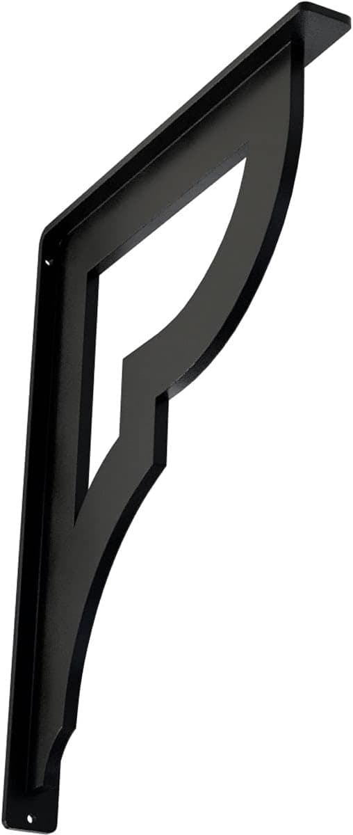 Ekena Millwork BKTM01X12X15SBR 1 2" W x 12" D x 15" H Bradford Wrought Iron Bracket (Single Center Brace)